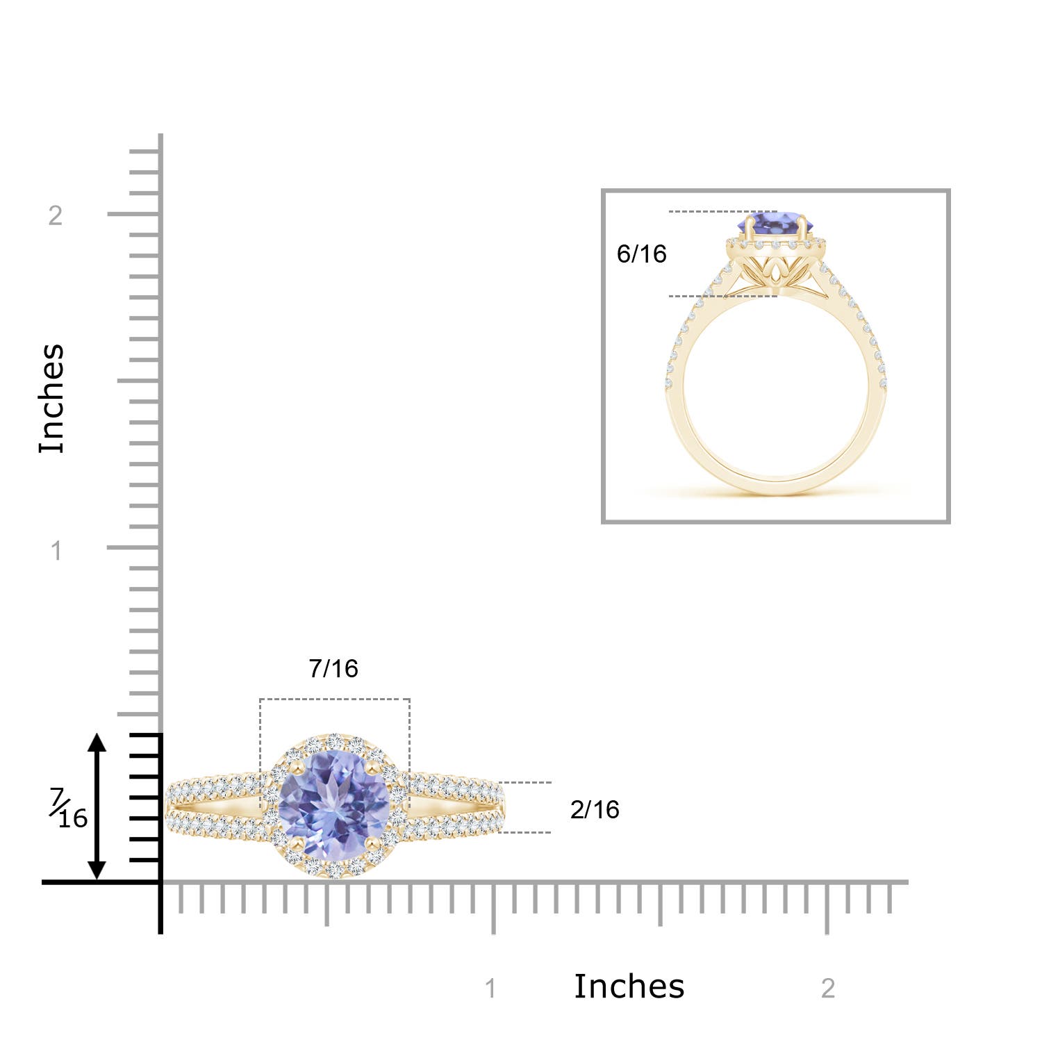 A - Tanzanite / 1.91 CT / 14 KT Yellow Gold