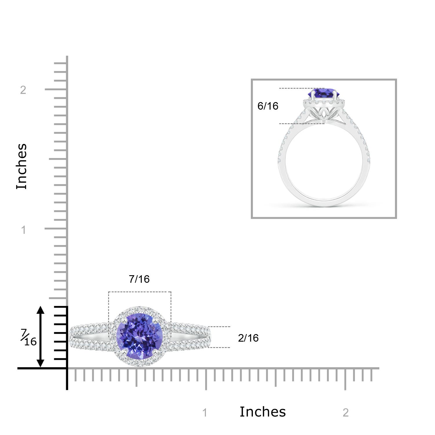 AA - Tanzanite / 1.91 CT / 14 KT White Gold