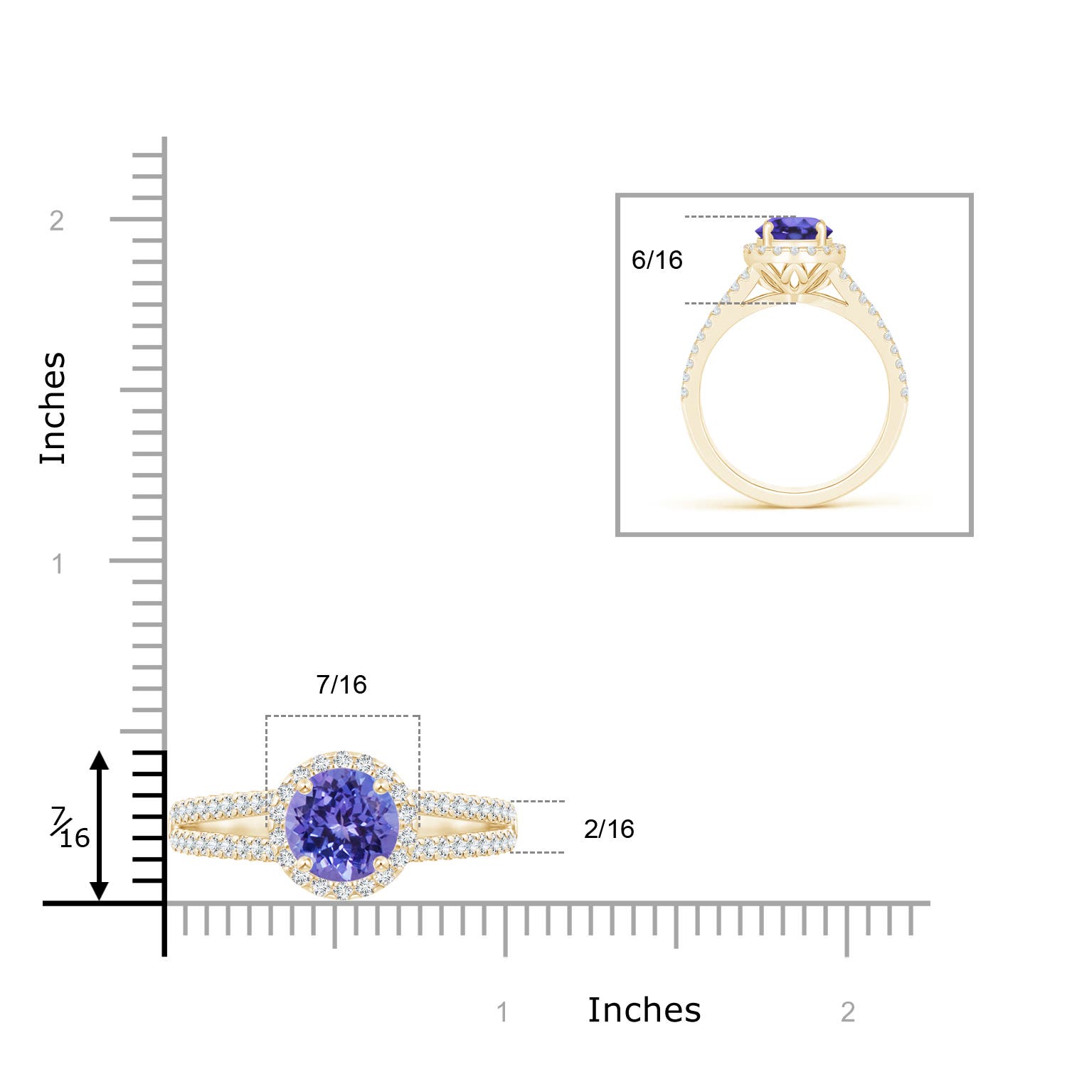 AA - Tanzanite / 1.91 CT / 14 KT Yellow Gold