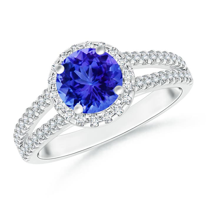 AAA - Tanzanite / 1.91 CT / 14 KT White Gold