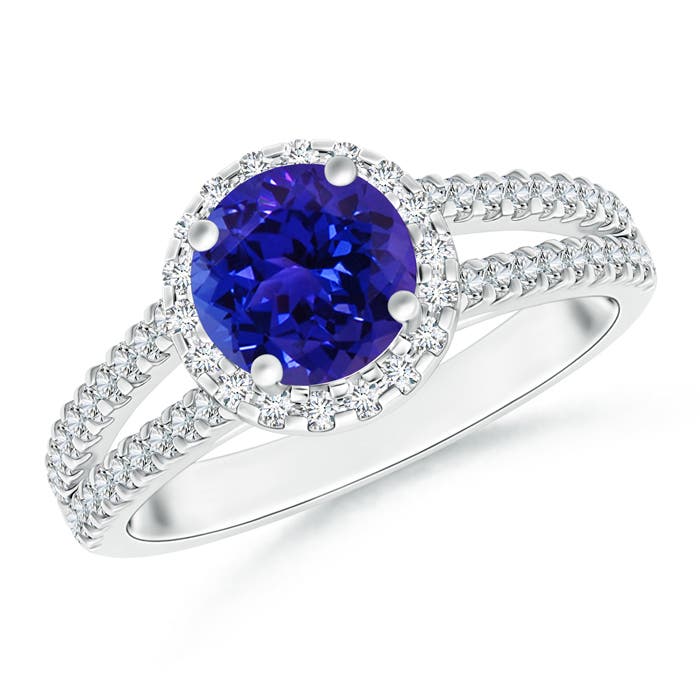 AAAA - Tanzanite / 1.91 CT / 14 KT White Gold