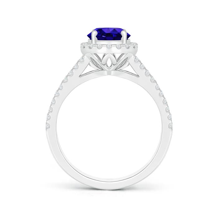 AAAA - Tanzanite / 1.91 CT / 14 KT White Gold