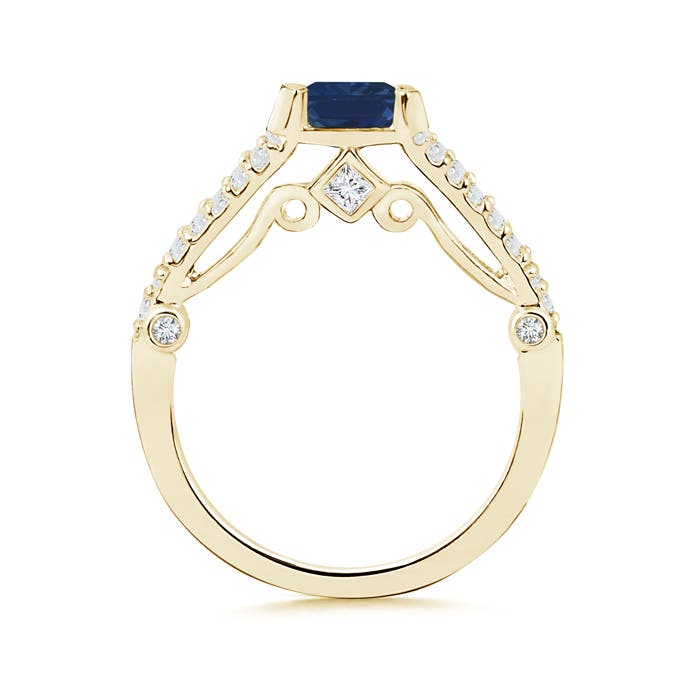 AA - Blue Sapphire / 1 CT / 14 KT Yellow Gold