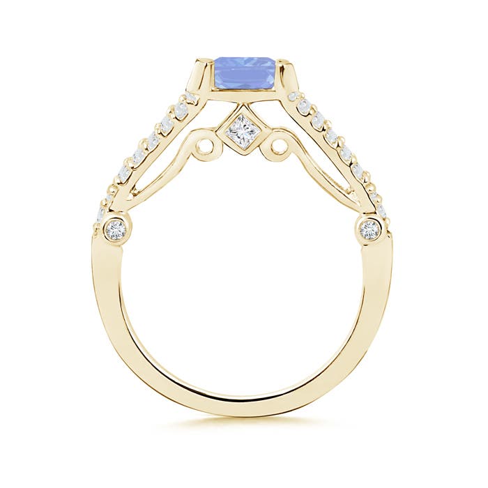 A - Tanzanite / 1.1 CT / 14 KT Yellow Gold