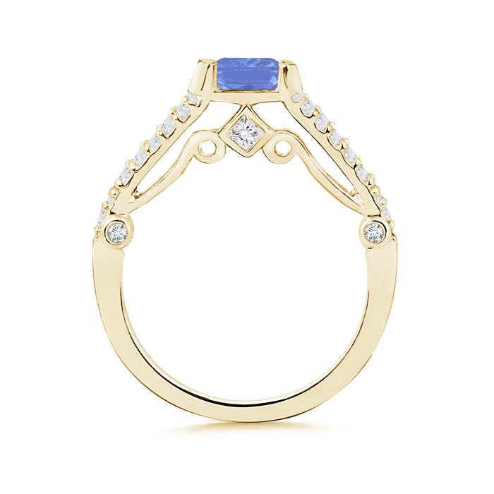 AA - Tanzanite / 1.1 CT / 14 KT Yellow Gold