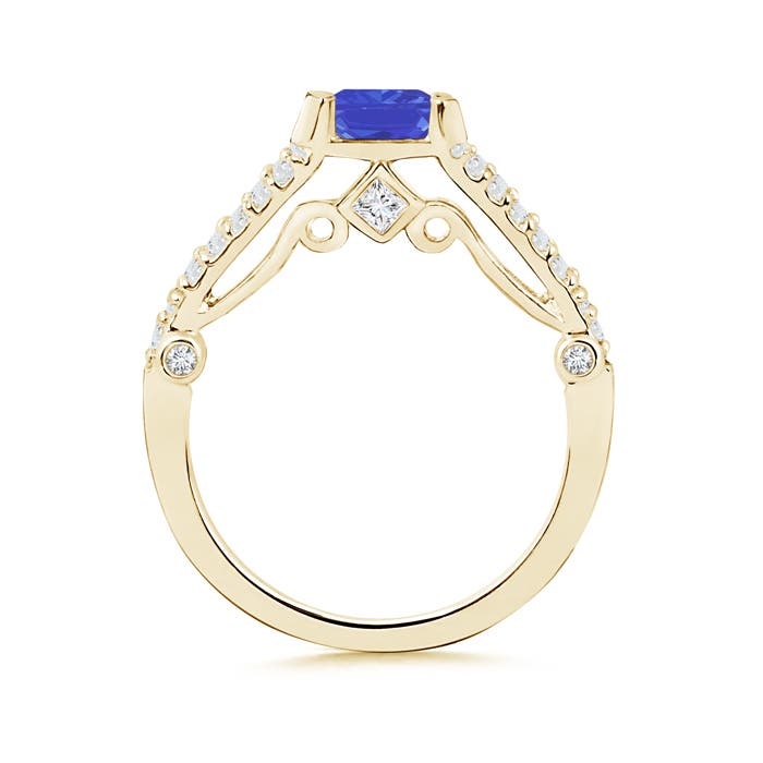 AAA - Tanzanite / 1.1 CT / 14 KT Yellow Gold