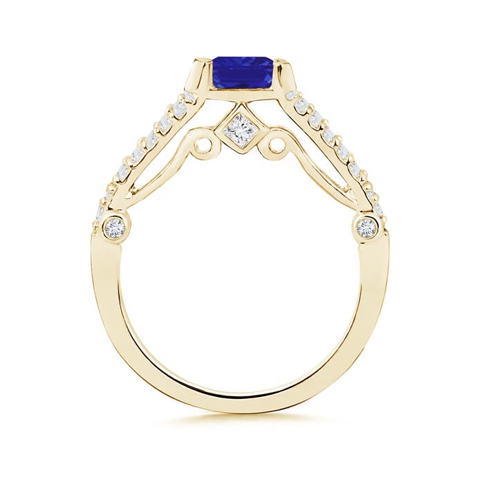 AAAA - Tanzanite / 1.1 CT / 14 KT Yellow Gold