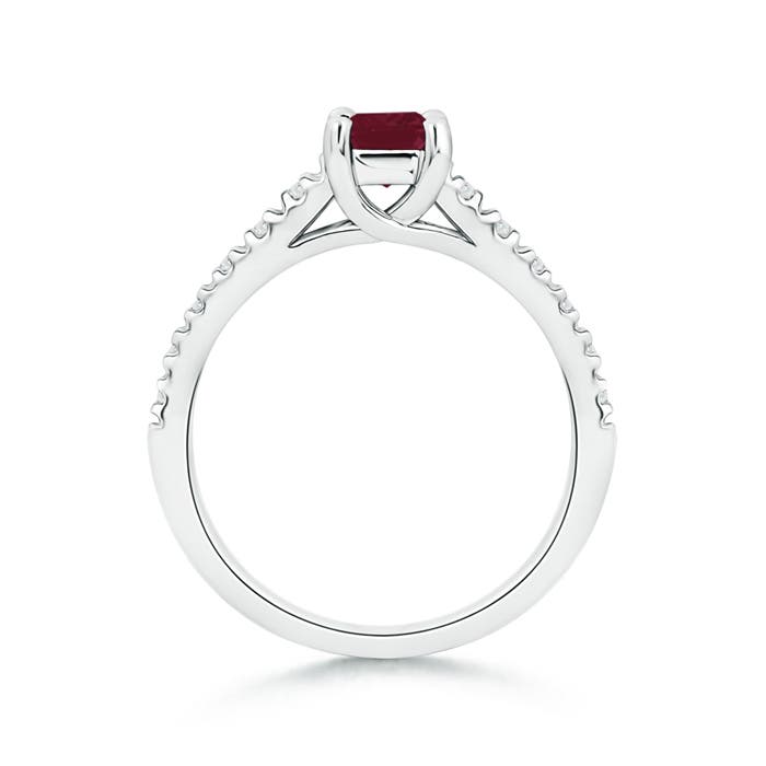 A - Ruby / 0.57 CT / 14 KT White Gold