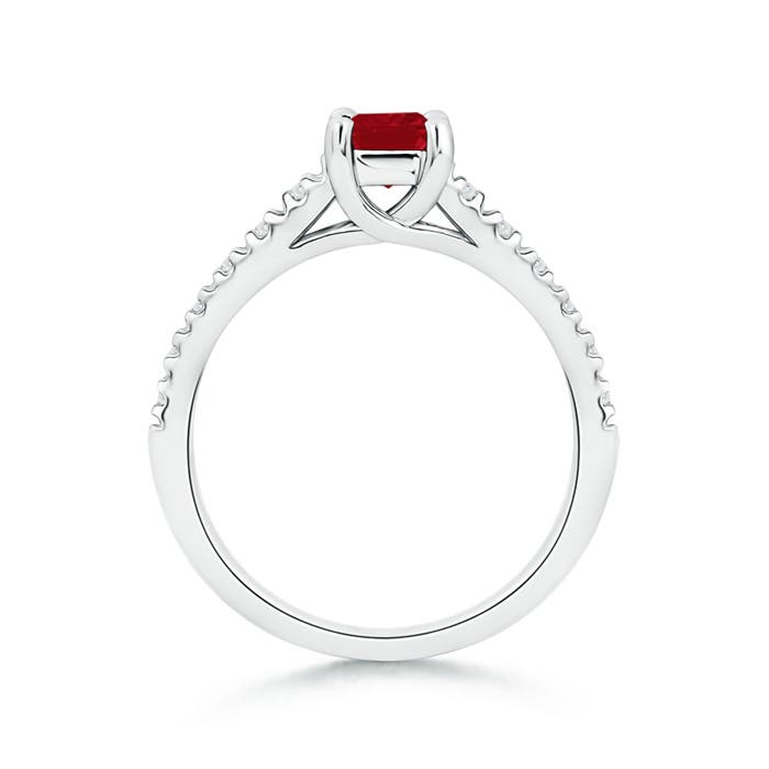 AA - Ruby / 0.57 CT / 14 KT White Gold