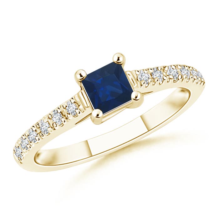 AA - Blue Sapphire / 0.57 CT / 14 KT Yellow Gold