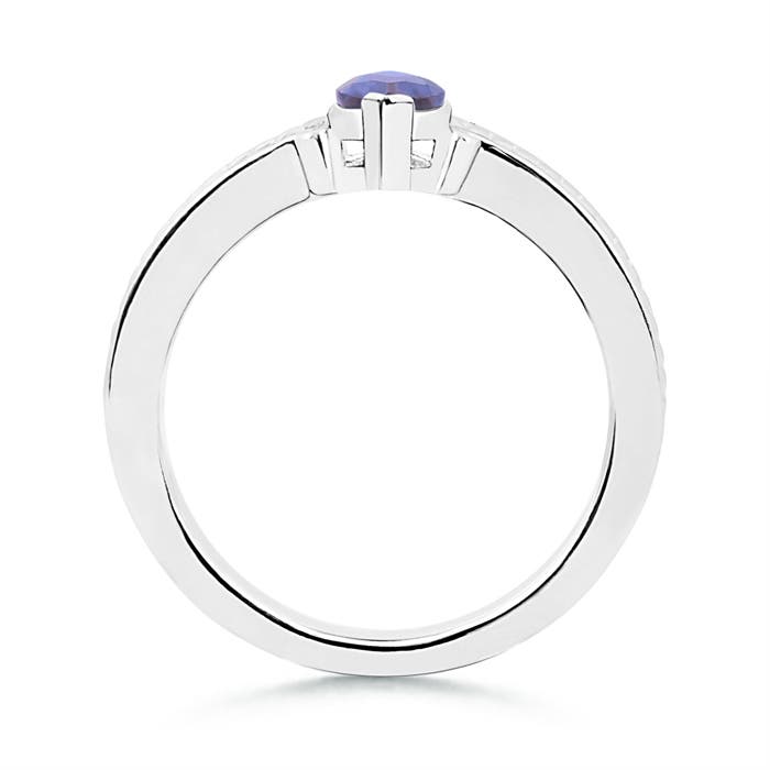 A - Tanzanite / 0.5 CT / 14 KT White Gold