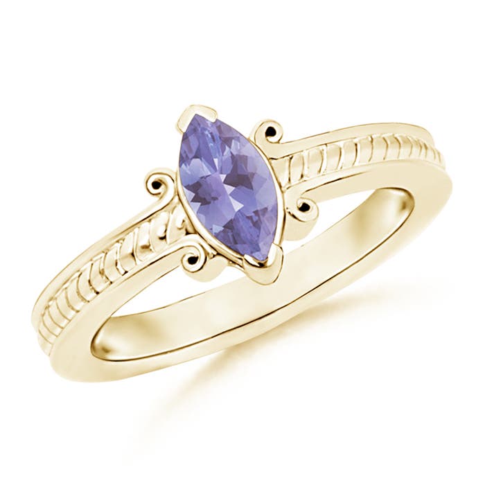 A - Tanzanite / 0.5 CT / 14 KT Yellow Gold