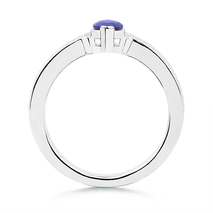 AA - Tanzanite / 0.5 CT / 14 KT White Gold