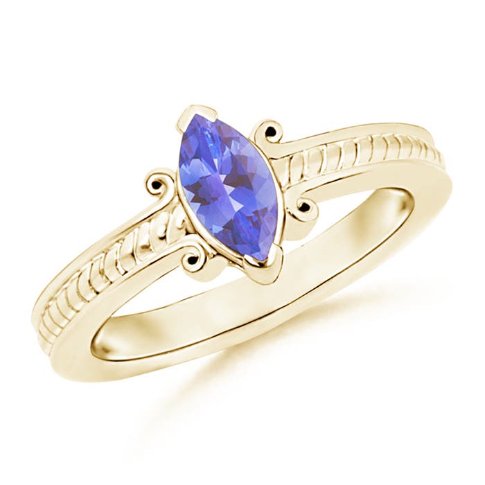 AA - Tanzanite / 0.5 CT / 14 KT Yellow Gold