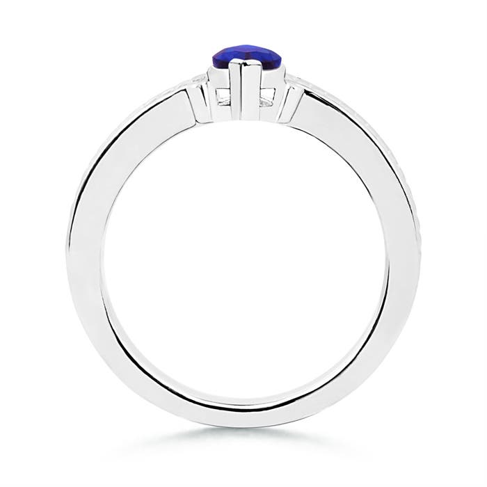 AAA - Tanzanite / 0.5 CT / 14 KT White Gold