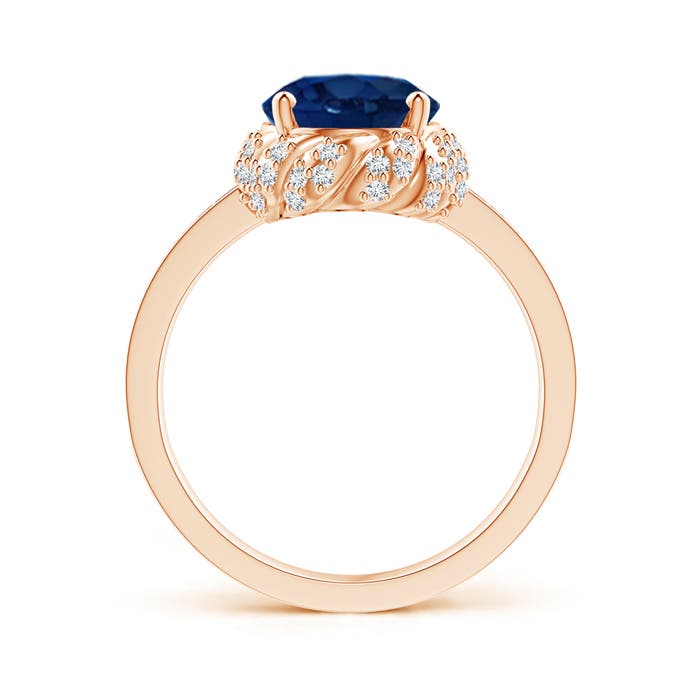 AA - Blue Sapphire / 3.64 CT / 14 KT Rose Gold