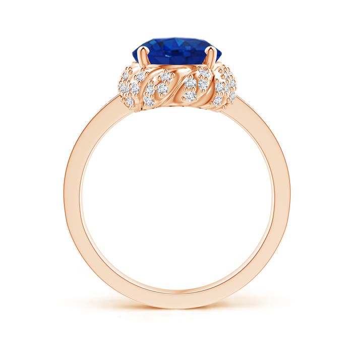 AAA - Blue Sapphire / 3.64 CT / 14 KT Rose Gold