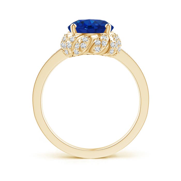 AAA - Blue Sapphire / 3.64 CT / 14 KT Yellow Gold