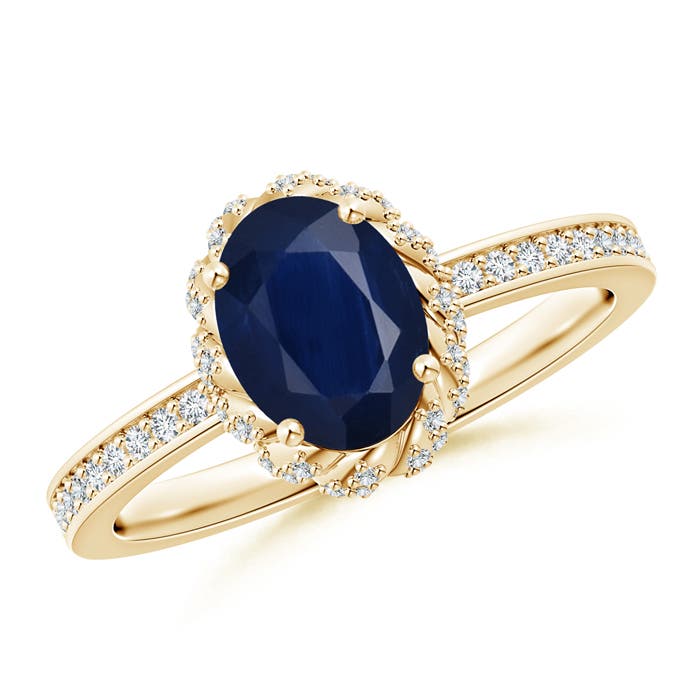 A - Blue Sapphire / 1.82 CT / 14 KT Yellow Gold