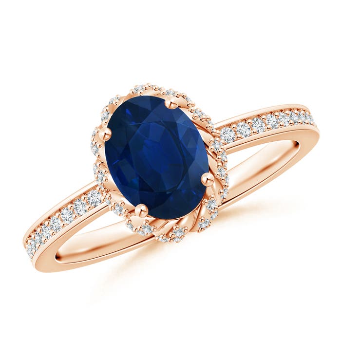 AA - Blue Sapphire / 1.82 CT / 14 KT Rose Gold