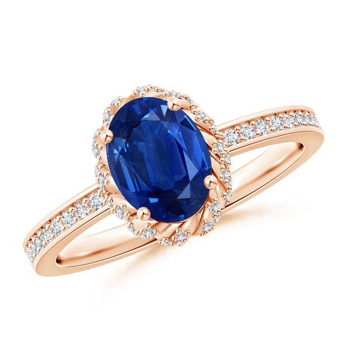 AAA - Blue Sapphire / 1.82 CT / 14 KT Rose Gold