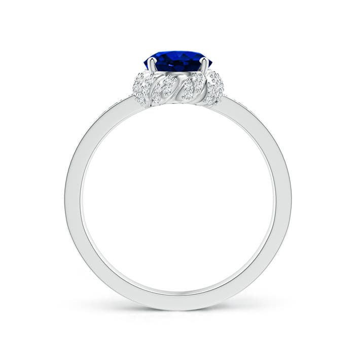 AAAA - Blue Sapphire / 1.82 CT / 14 KT White Gold