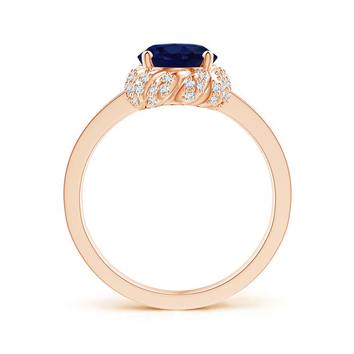 A - Blue Sapphire / 2.27 CT / 14 KT Rose Gold