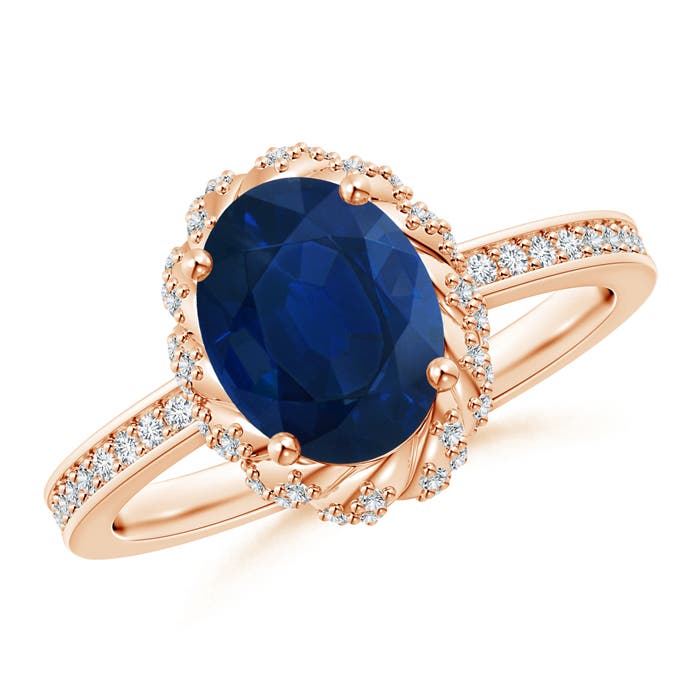 AA - Blue Sapphire / 2.27 CT / 14 KT Rose Gold