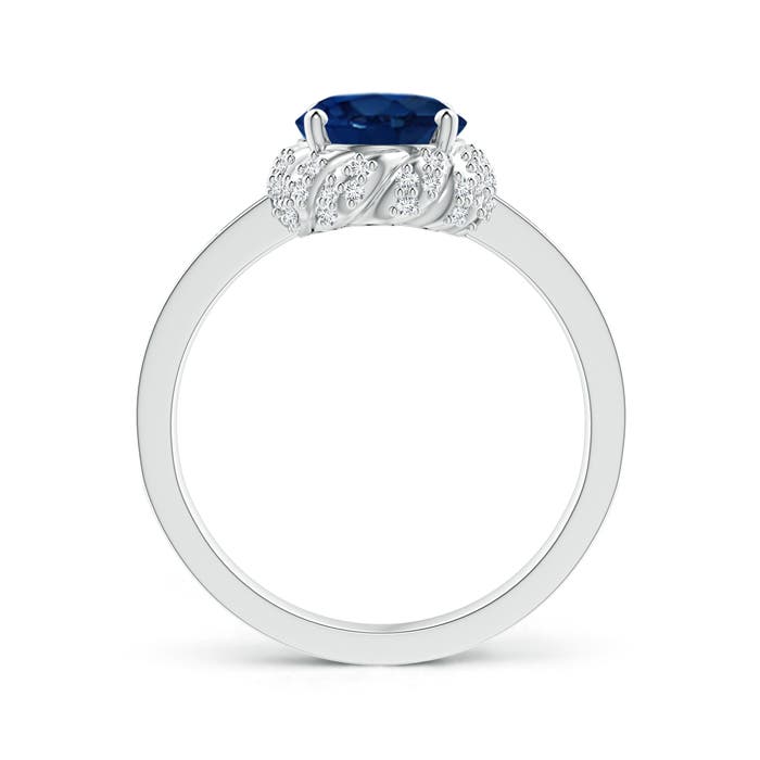 AA - Blue Sapphire / 2.27 CT / 14 KT White Gold