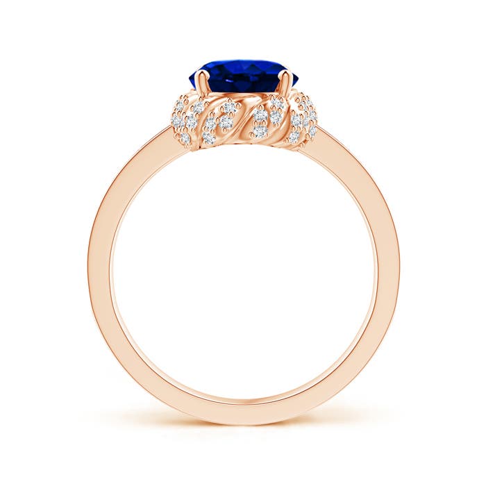 AAAA - Blue Sapphire / 2.27 CT / 14 KT Rose Gold