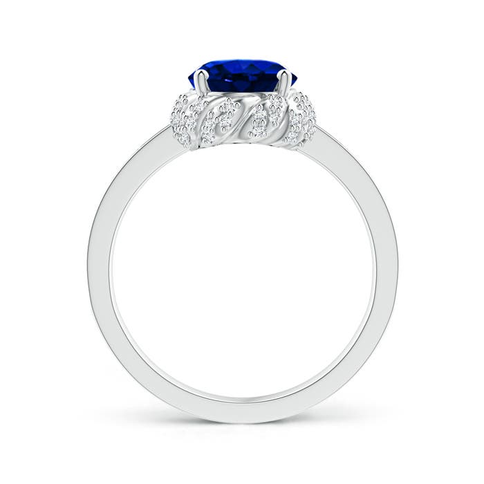 AAAA - Blue Sapphire / 2.27 CT / 14 KT White Gold