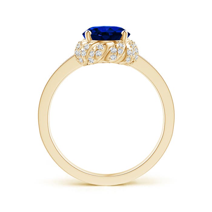 AAAA - Blue Sapphire / 2.27 CT / 14 KT Yellow Gold