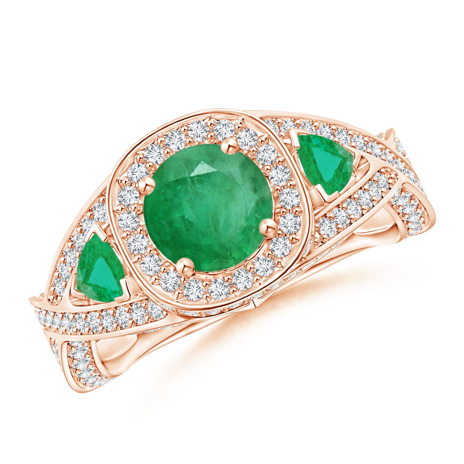 A - Emerald / 1.92 CT / 14 KT Rose Gold