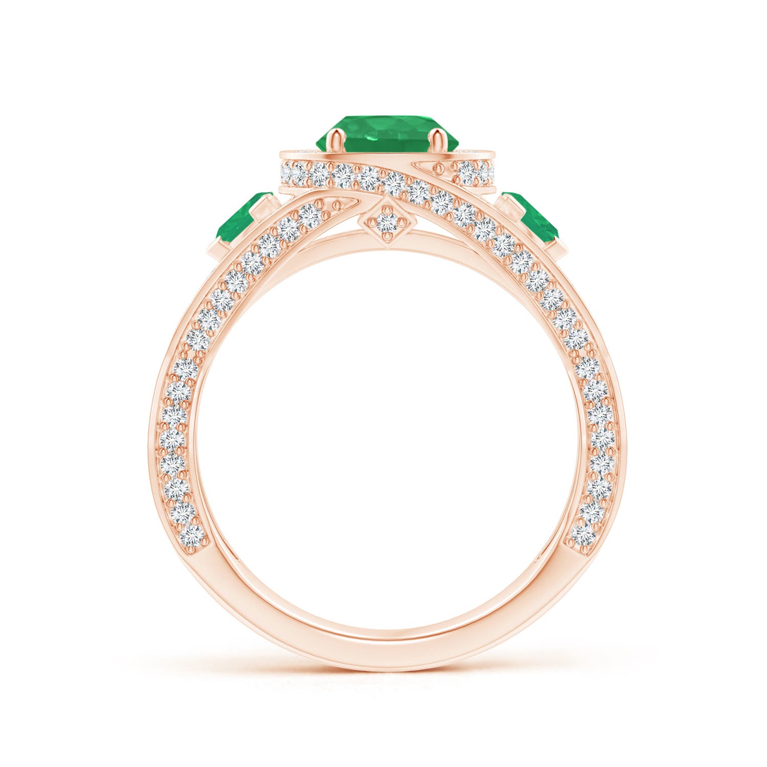 A - Emerald / 1.92 CT / 14 KT Rose Gold