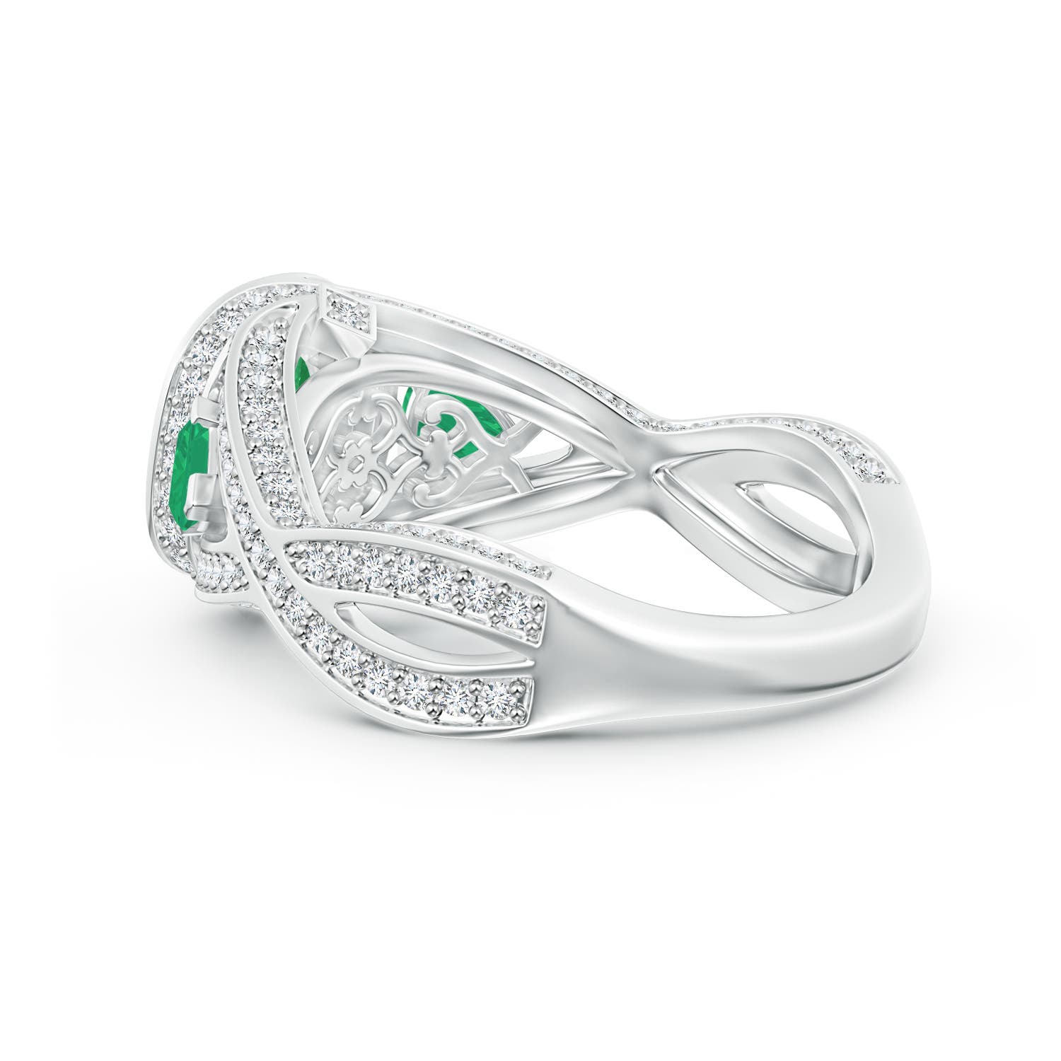 A - Emerald / 1.92 CT / 14 KT White Gold