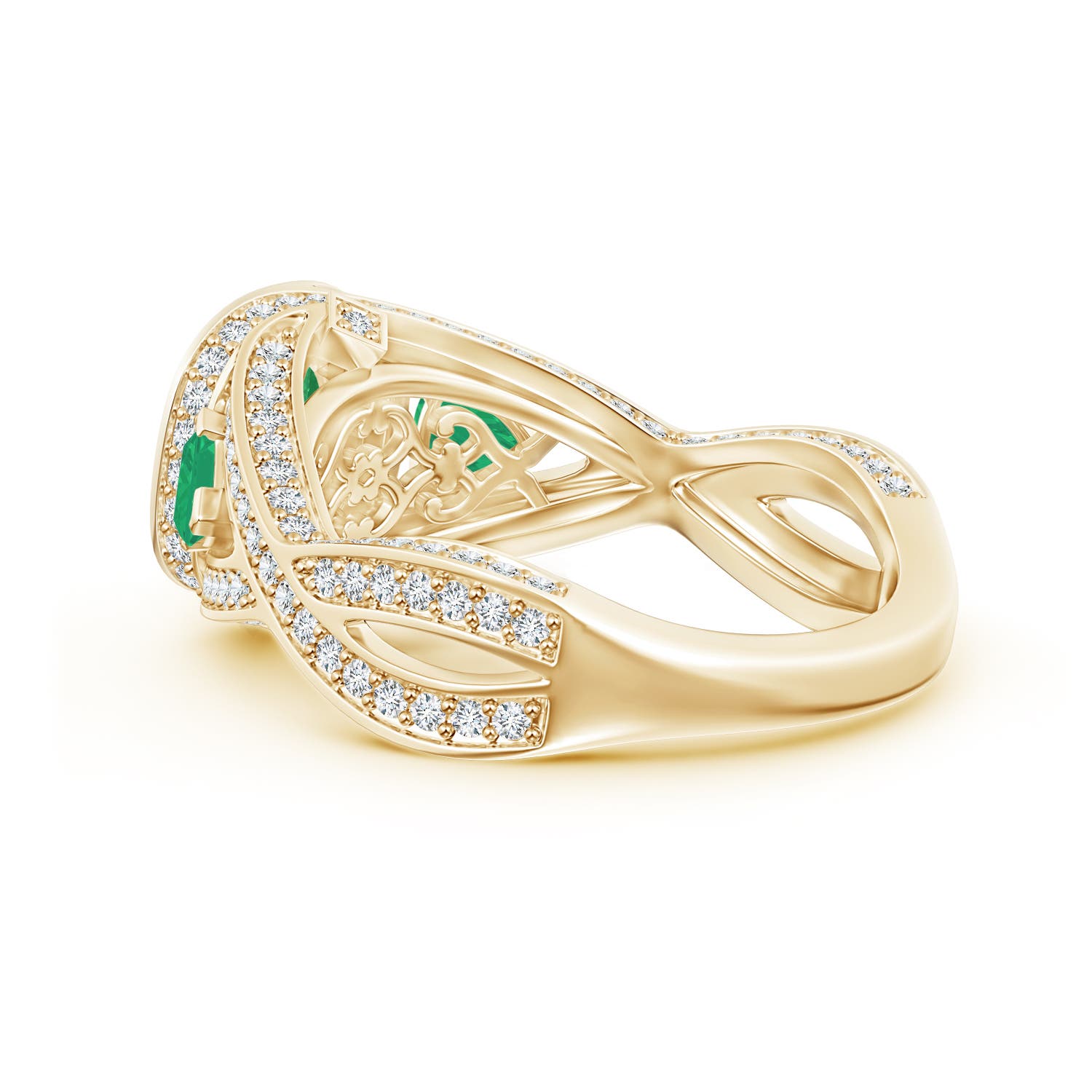 A - Emerald / 1.92 CT / 14 KT Yellow Gold