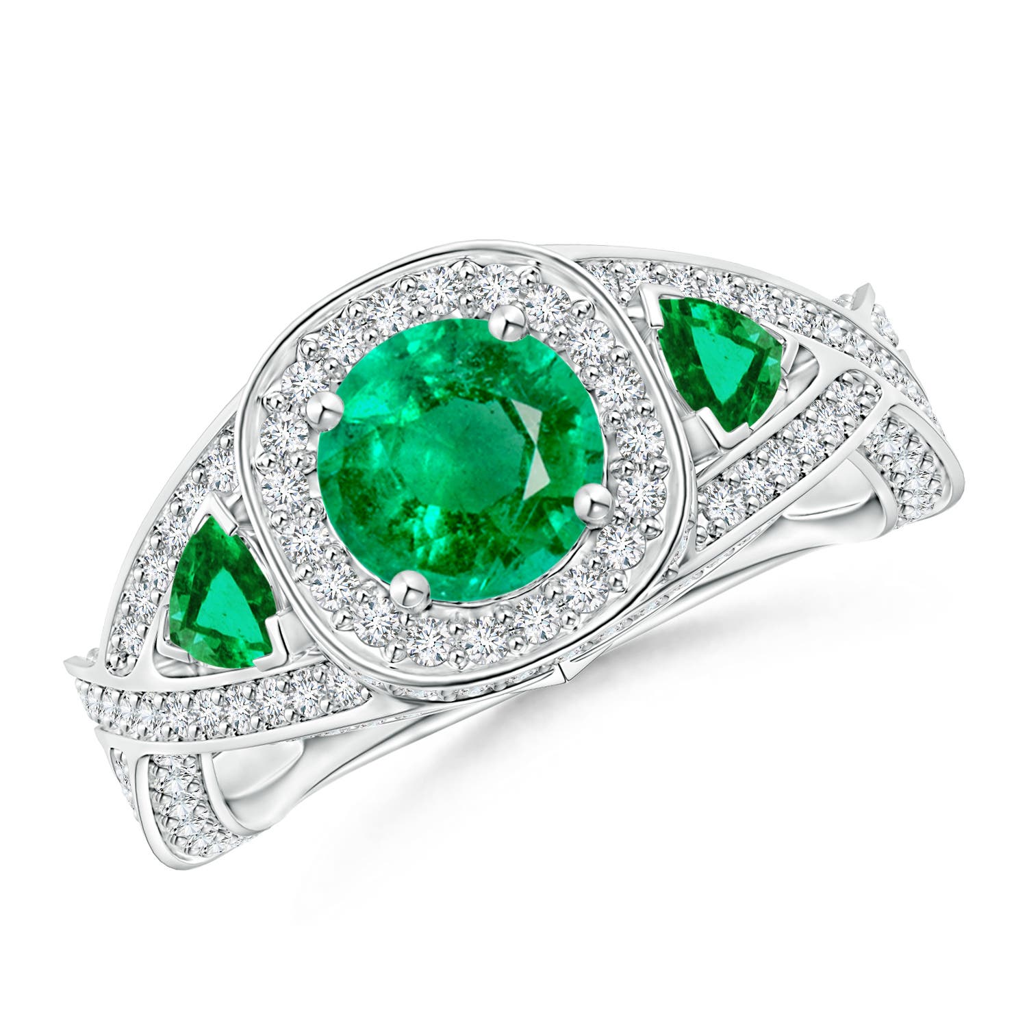 AAA - Emerald / 1.92 CT / 14 KT White Gold