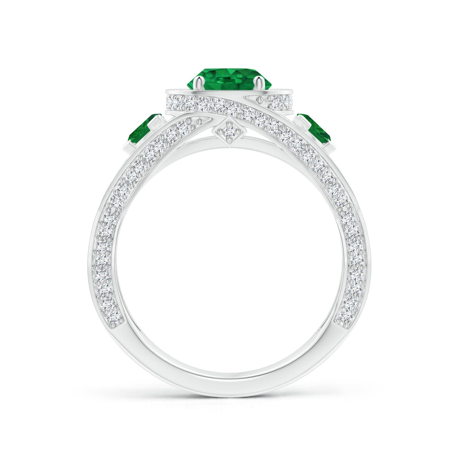 AAA - Emerald / 1.92 CT / 14 KT White Gold