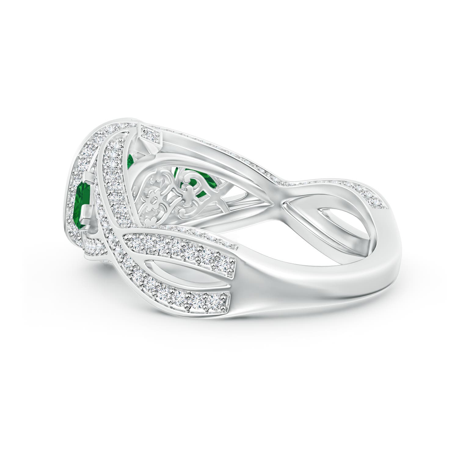 AAA - Emerald / 1.92 CT / 14 KT White Gold