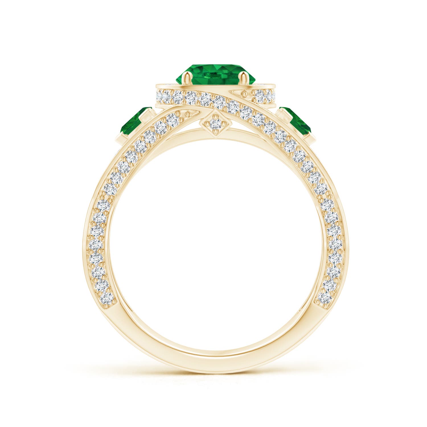 AAA - Emerald / 1.92 CT / 14 KT Yellow Gold