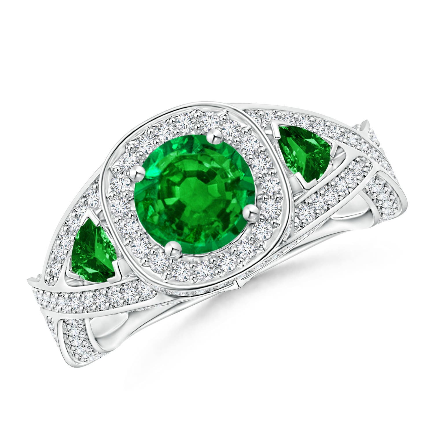 AAAA - Emerald / 1.92 CT / 14 KT White Gold