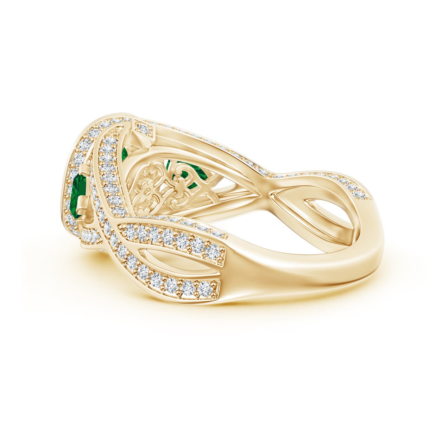 AAAA - Emerald / 1.92 CT / 14 KT Yellow Gold