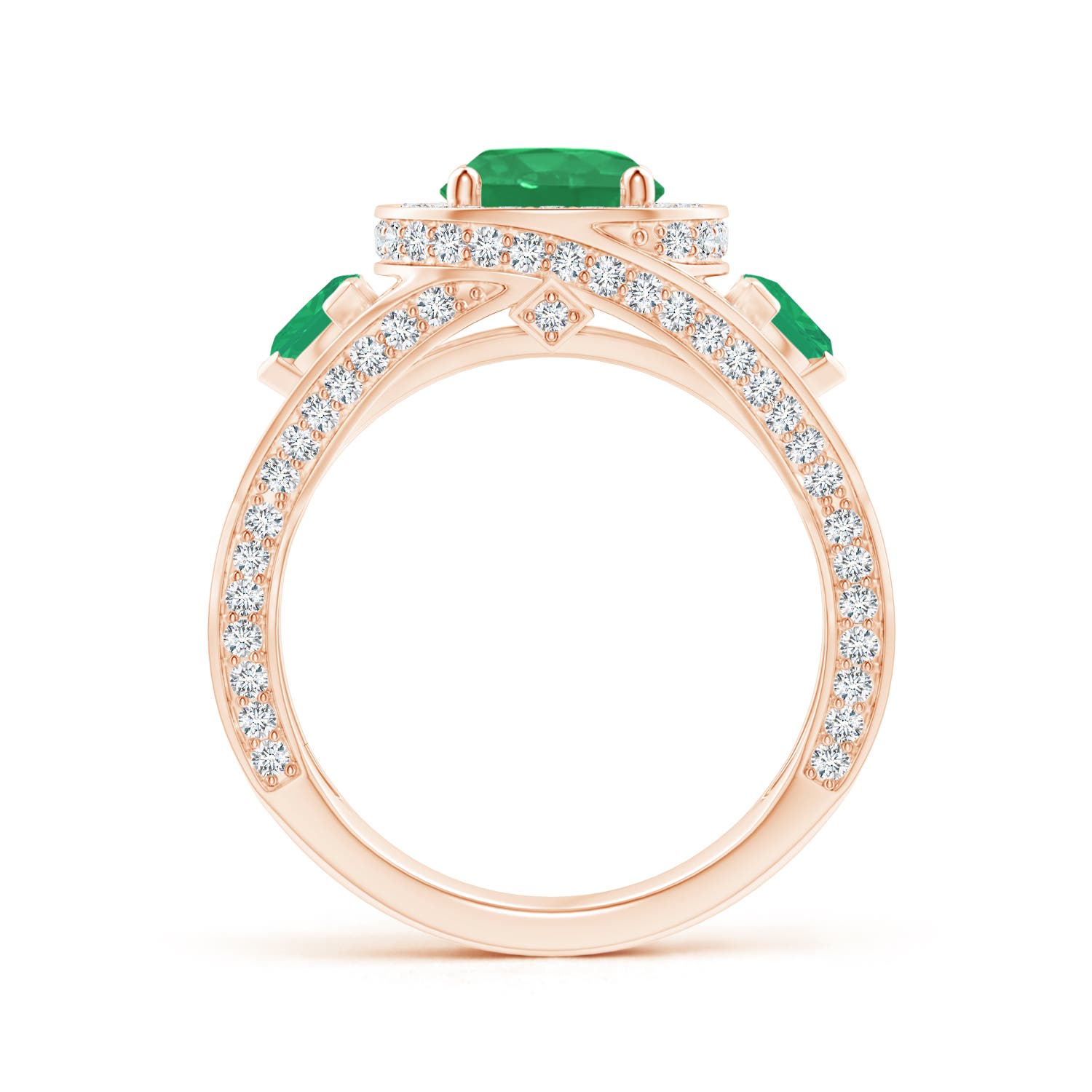 A - Emerald / 2.59 CT / 14 KT Rose Gold