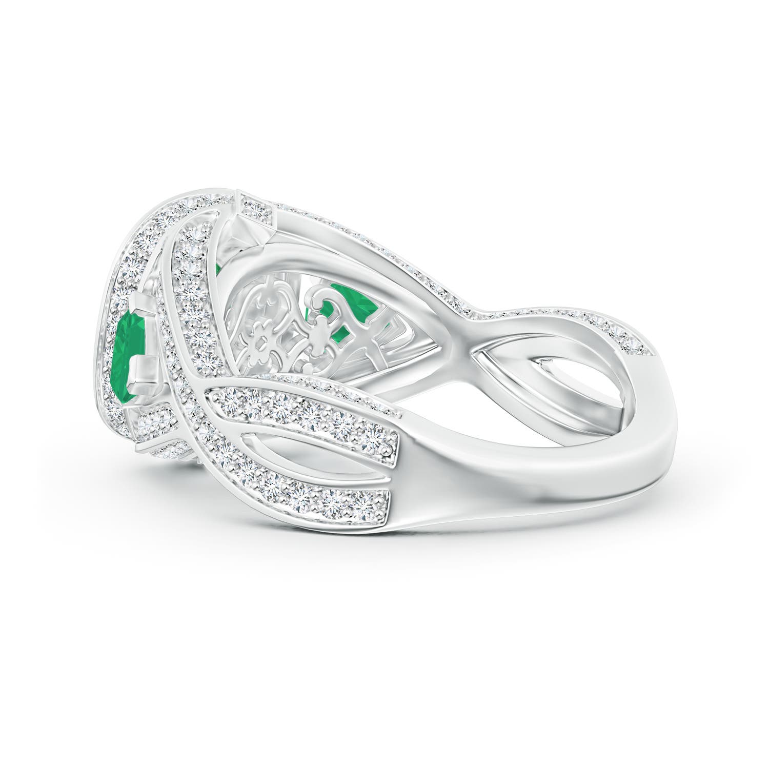 A - Emerald / 2.59 CT / 14 KT White Gold