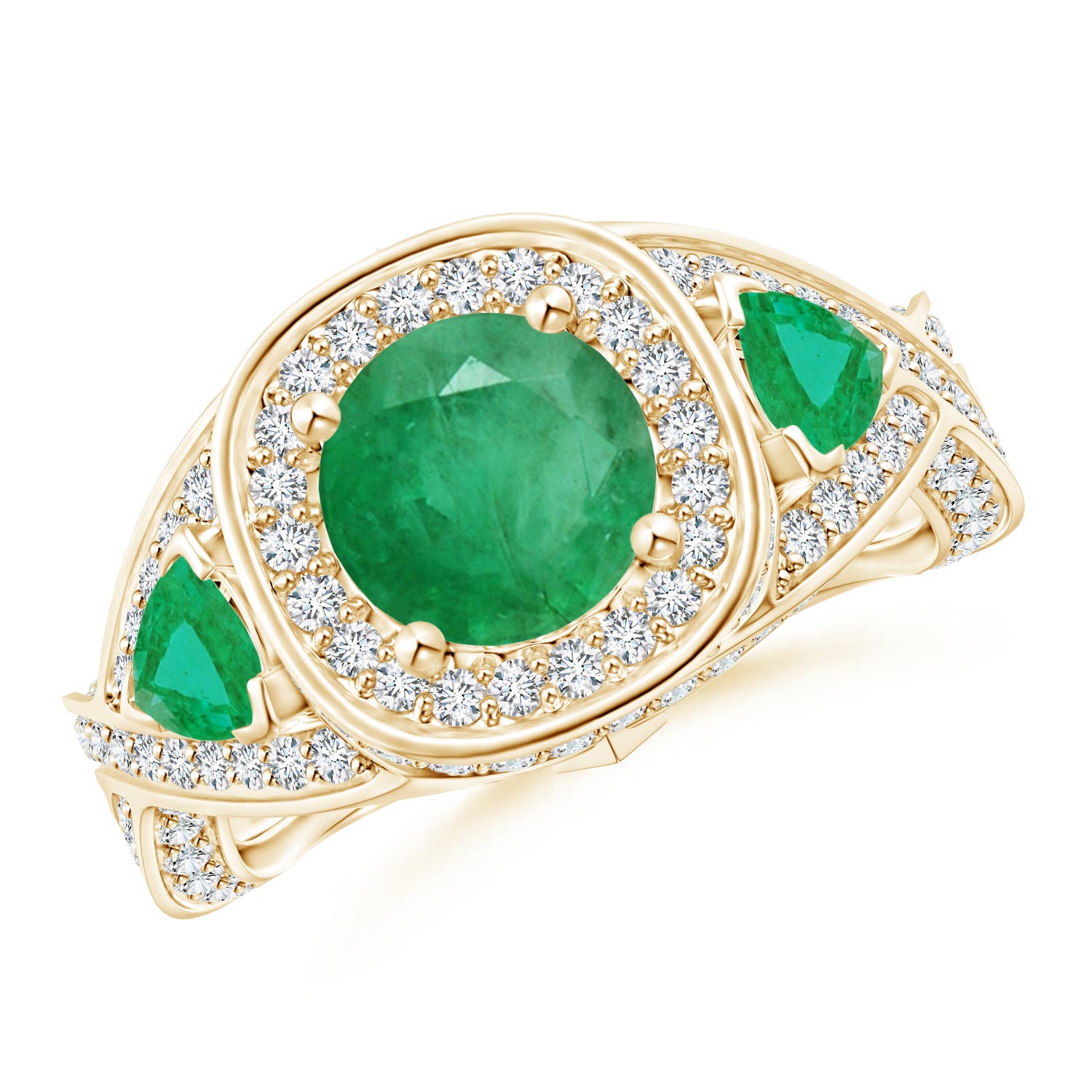 A - Emerald / 2.59 CT / 14 KT Yellow Gold