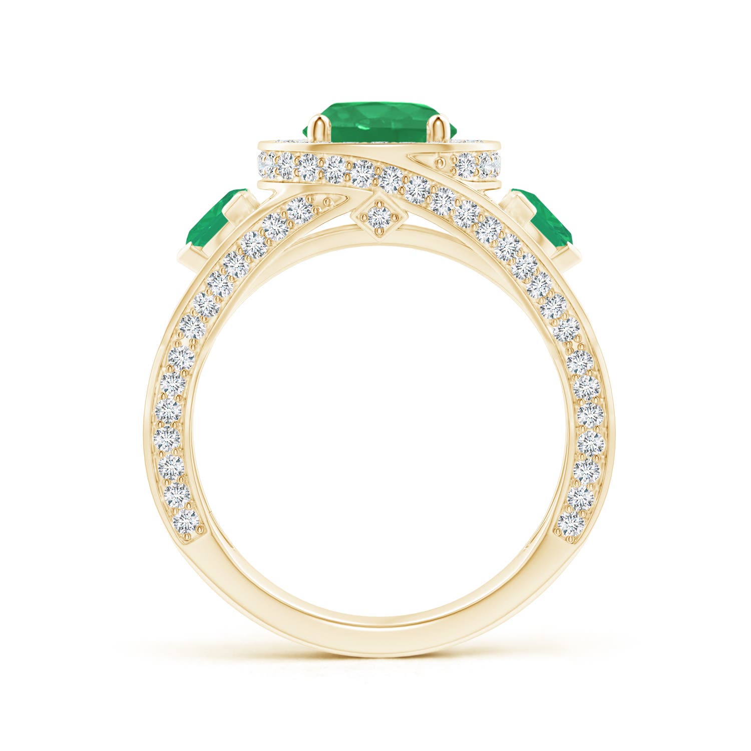 A - Emerald / 2.59 CT / 14 KT Yellow Gold