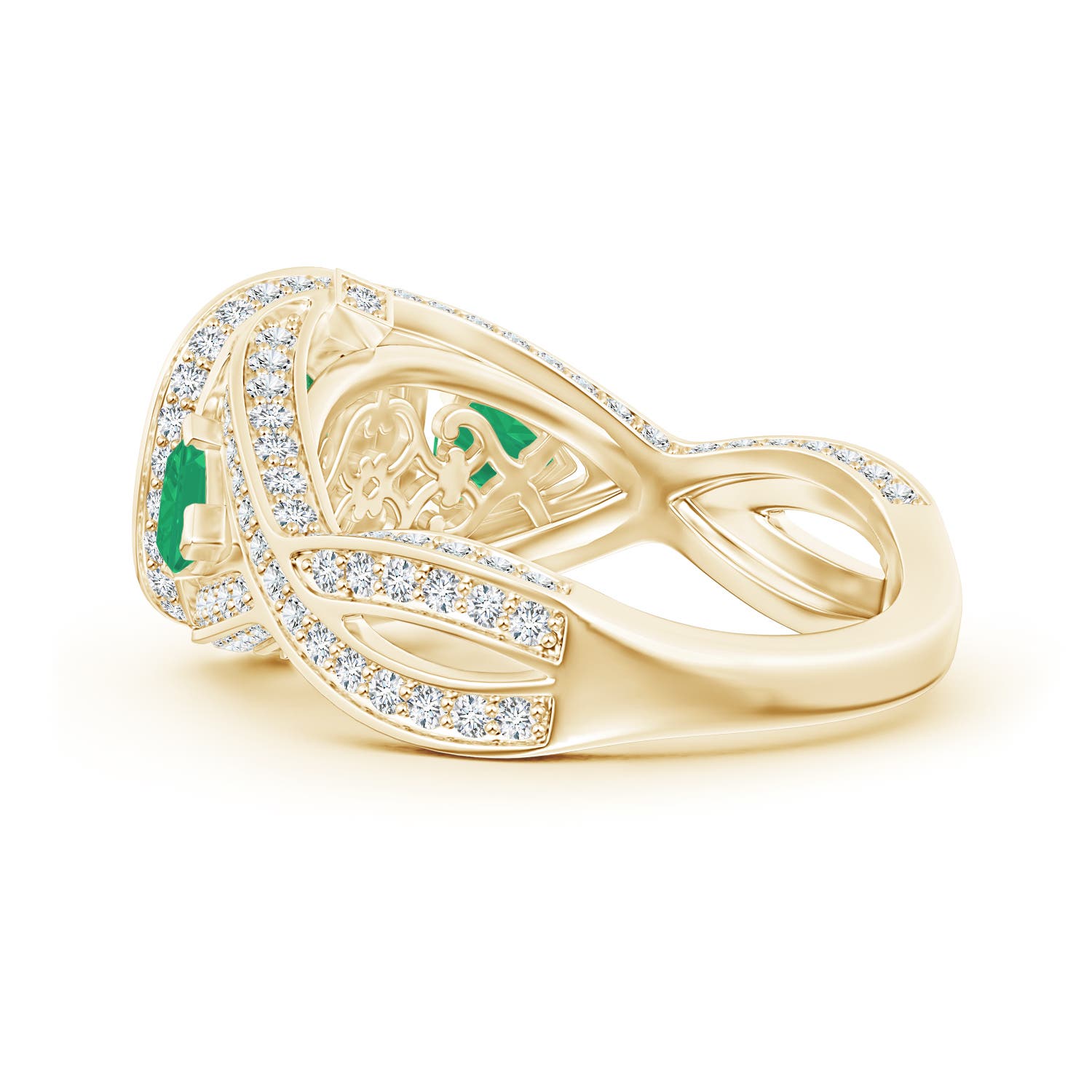 A - Emerald / 2.59 CT / 14 KT Yellow Gold