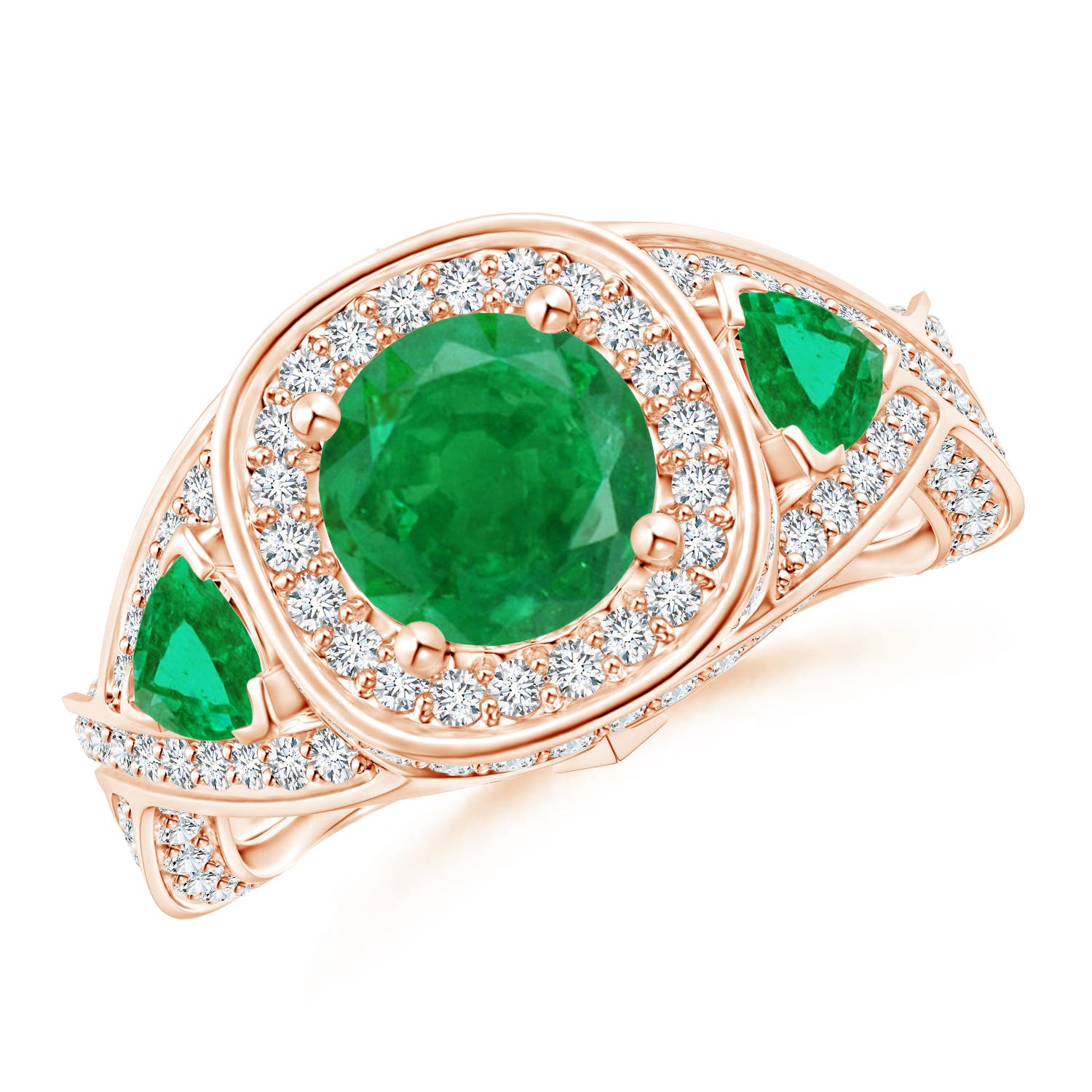 AA - Emerald / 2.59 CT / 14 KT Rose Gold