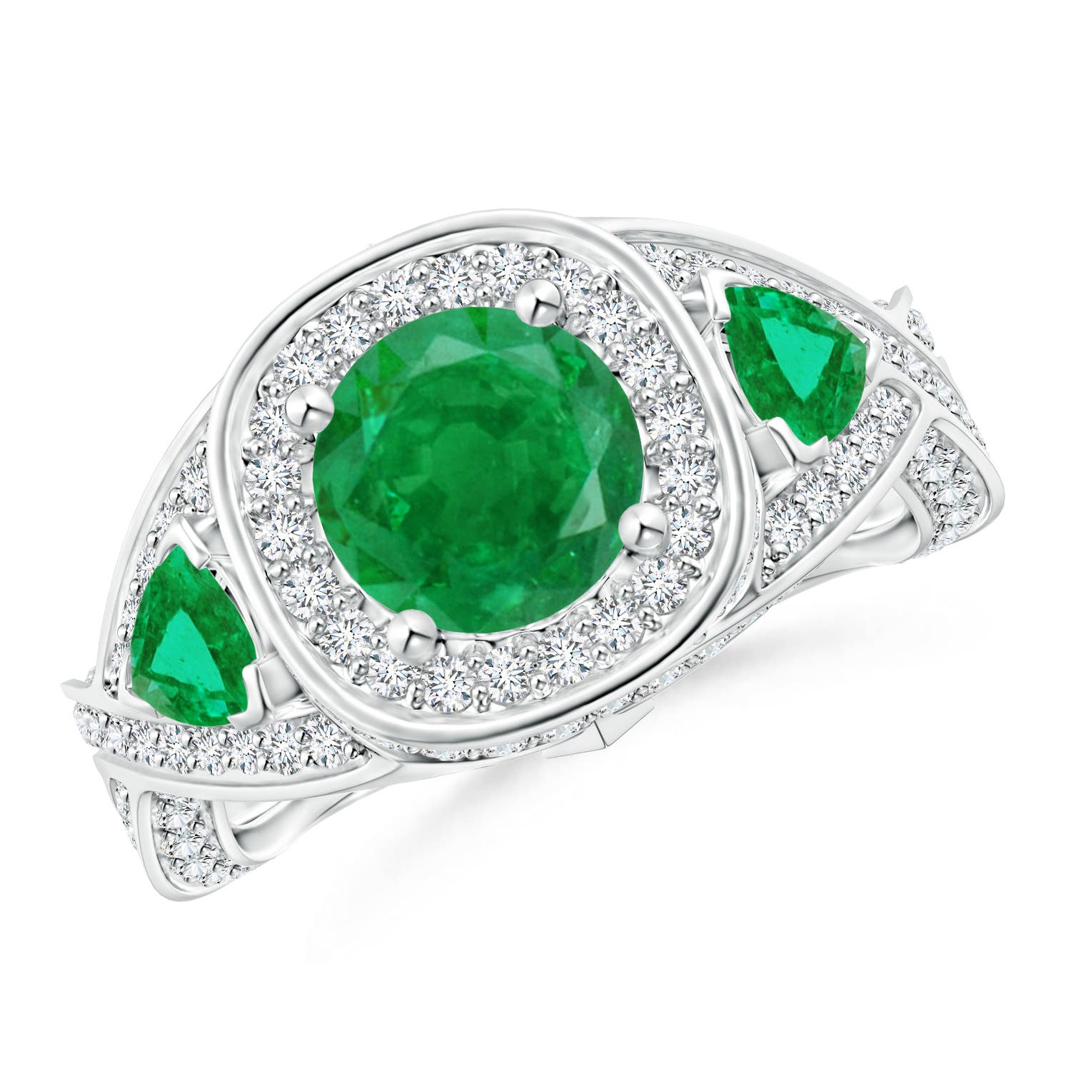 AA - Emerald / 2.59 CT / 14 KT White Gold