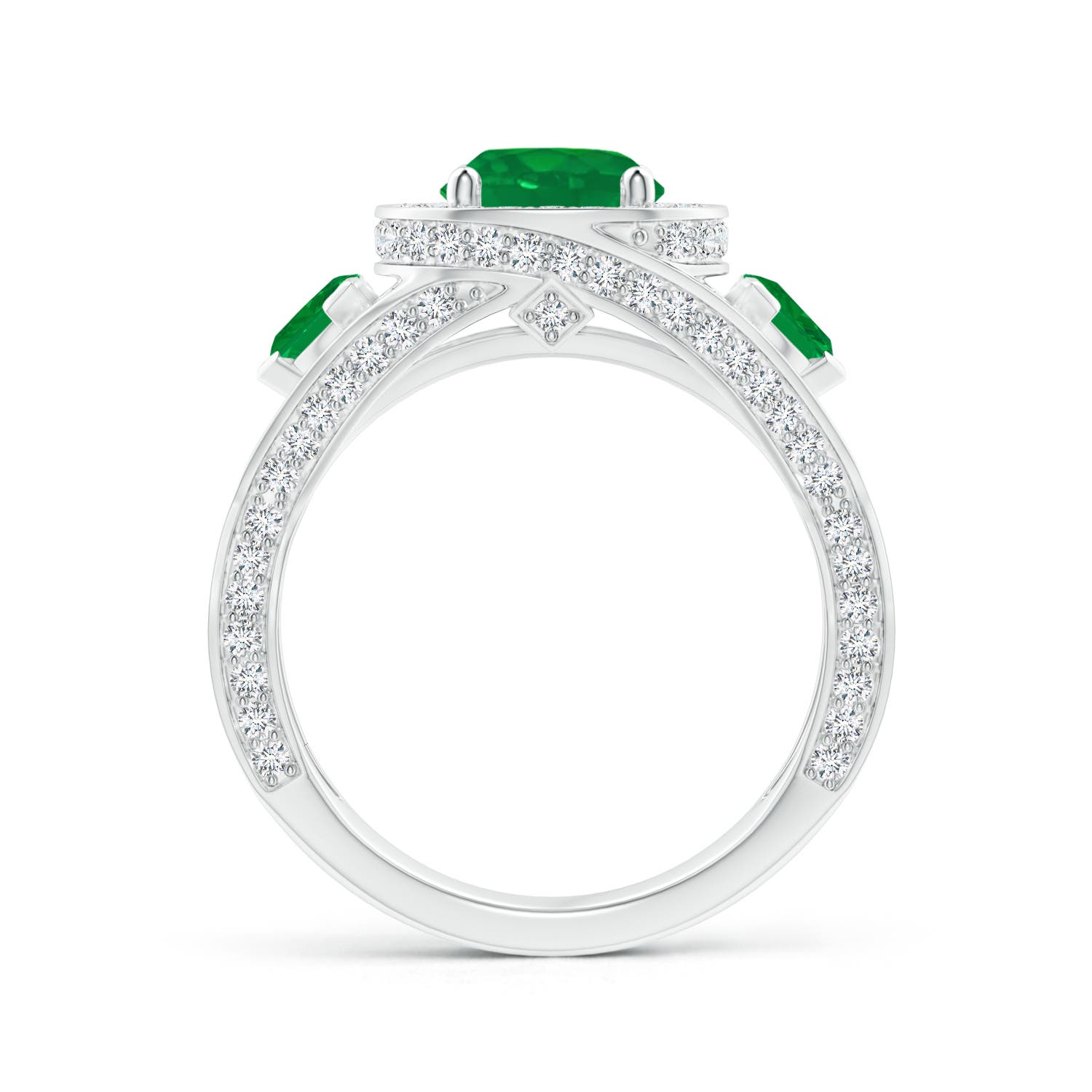 AA - Emerald / 2.59 CT / 14 KT White Gold